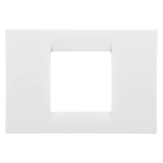 Rama 2 module Gewiss System GW22102, 2 module, alb, pentru priza / intrerupator